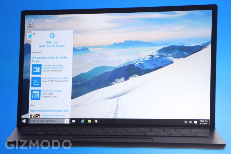Illustration for article titled El asistente de voz Cortana llega a Windows 10: así funcionará en el PC
